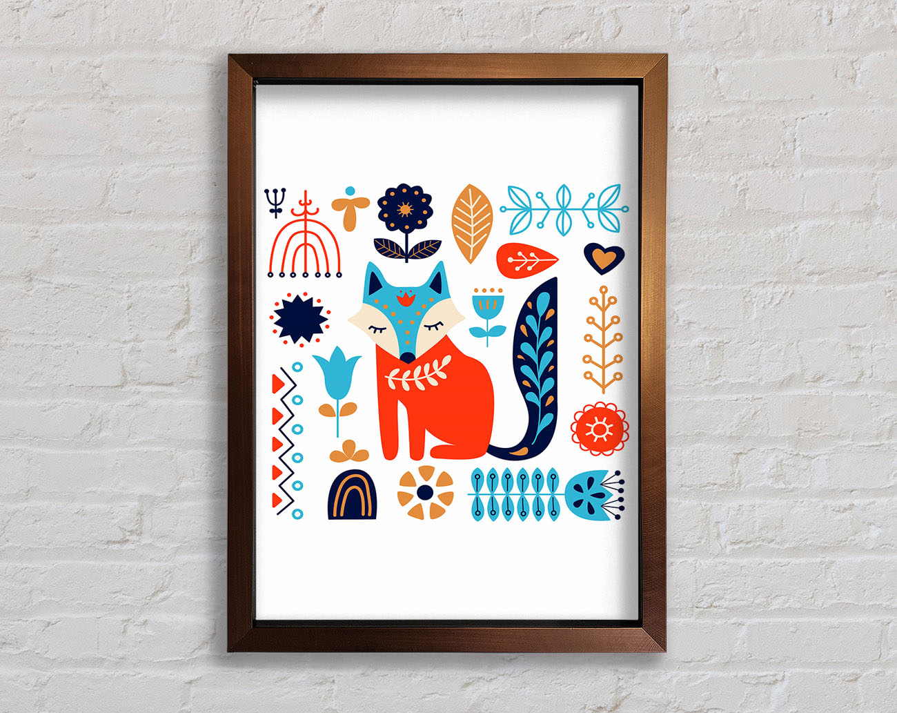 Foxy Garden Framed Print