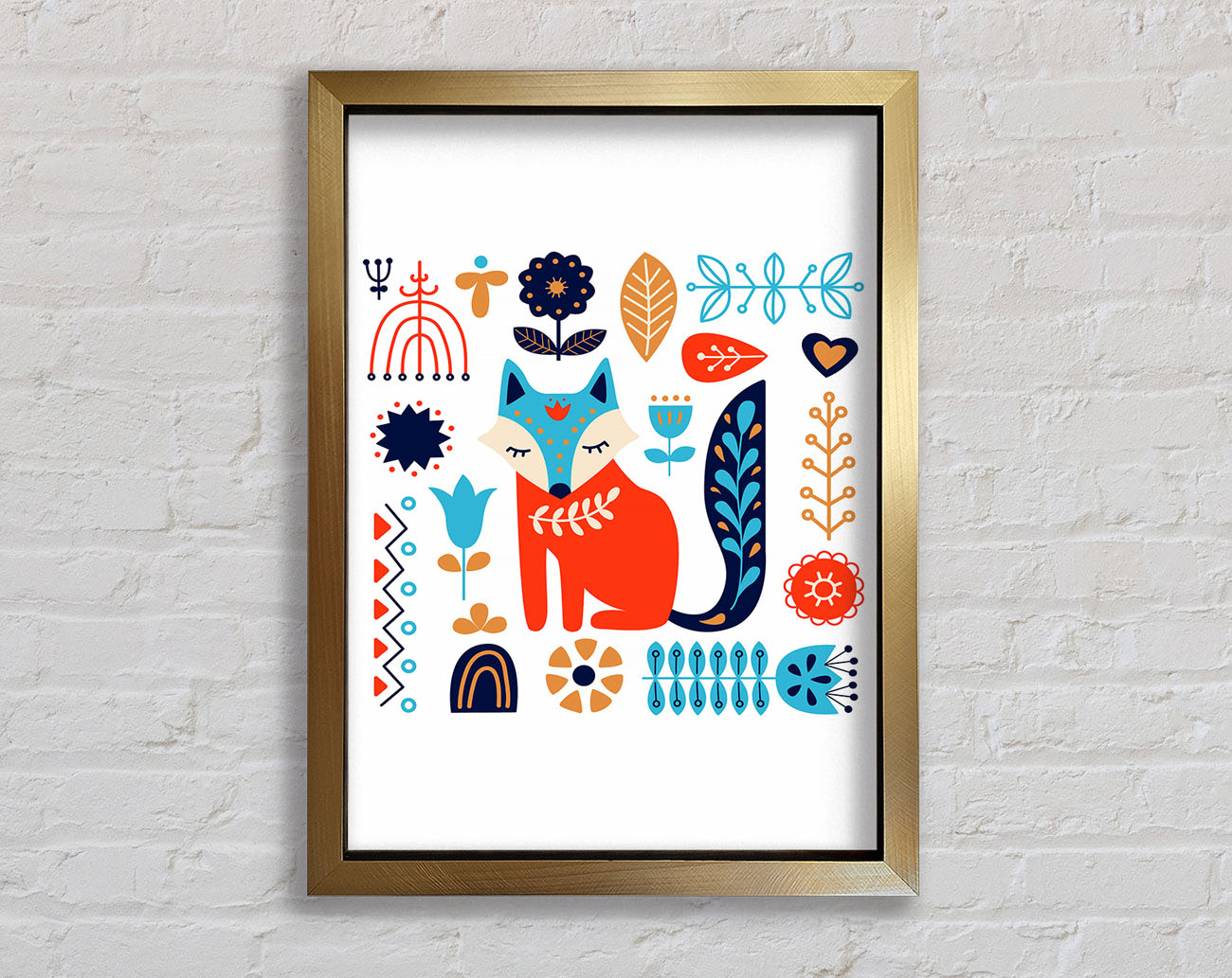 Foxy Garden Framed Print
