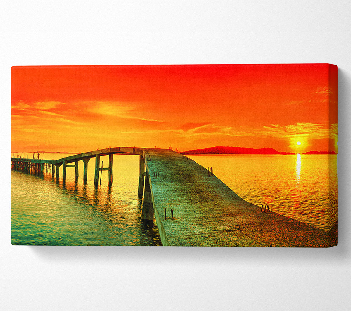 The Old Fishing Pier Canvas Wall Art