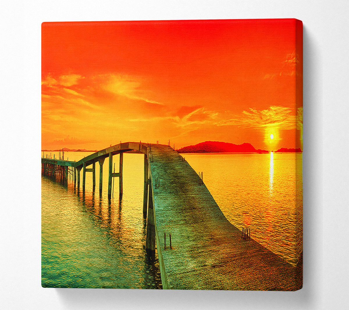 The Old Fishing Pier Canvas Wall Art