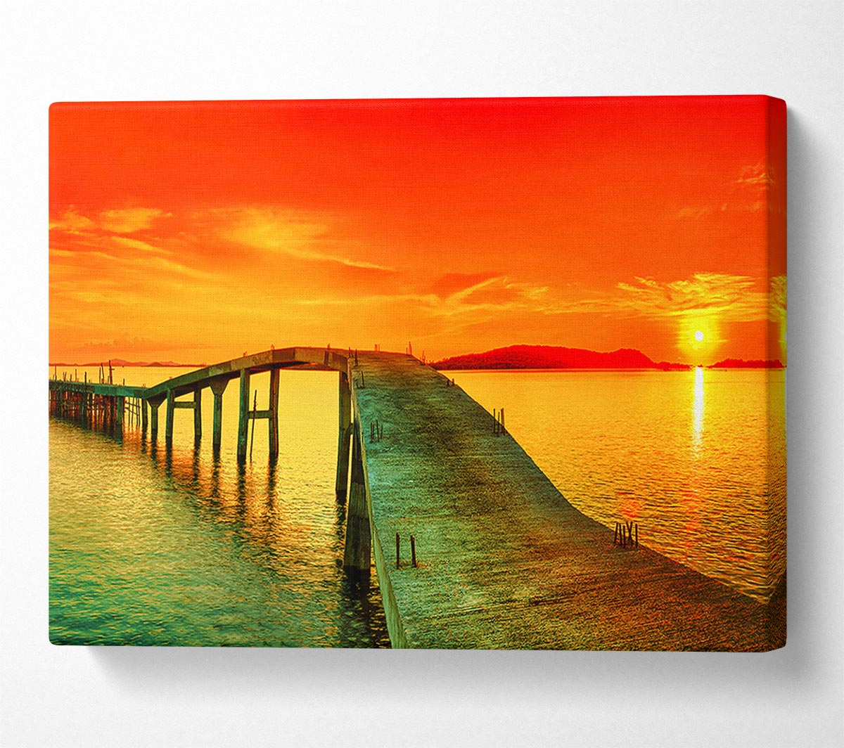 The Old Fishing Pier Canvas Wall Art