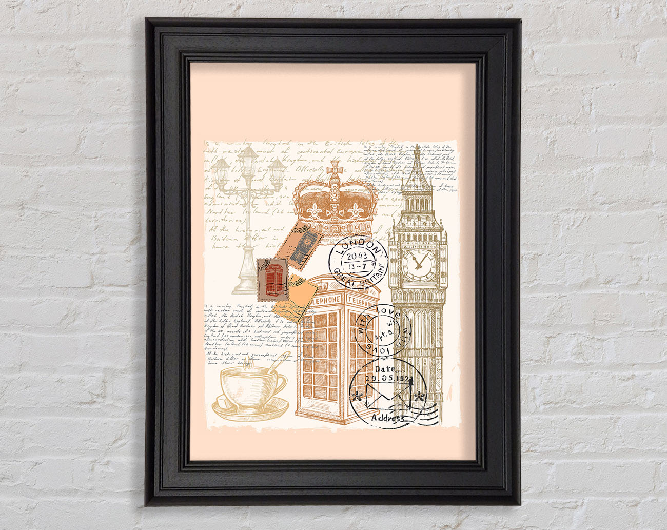 Passport Stamps Framed Print
