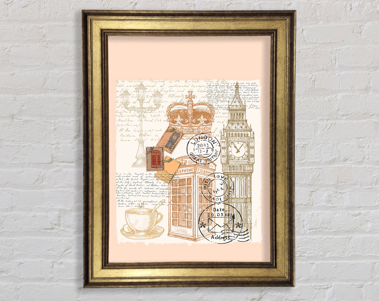 Passport Stamps Framed Print