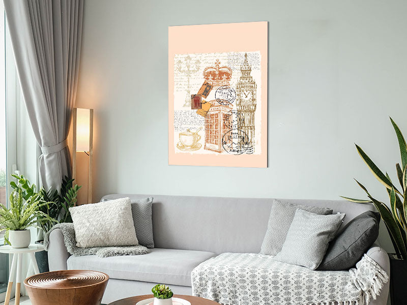 Passport Stamps Metal Print