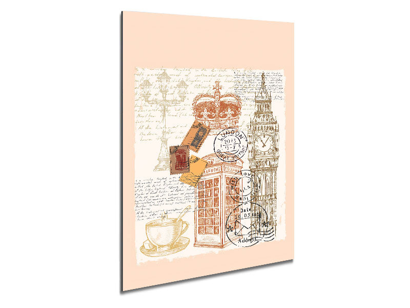 Passport Stamps Metal Print
