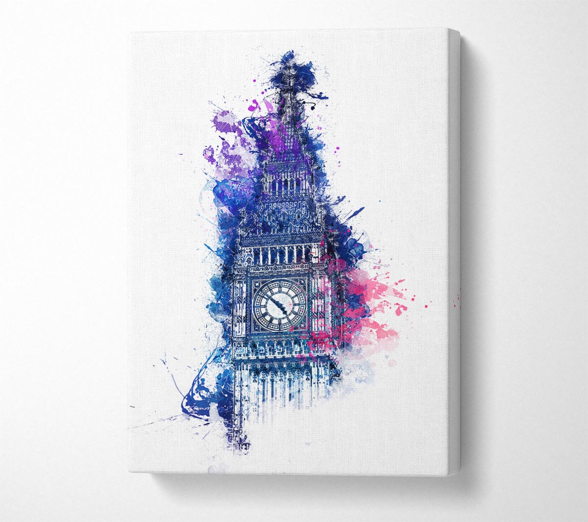Watercolour Big Ben 4 Canvas Wall Art