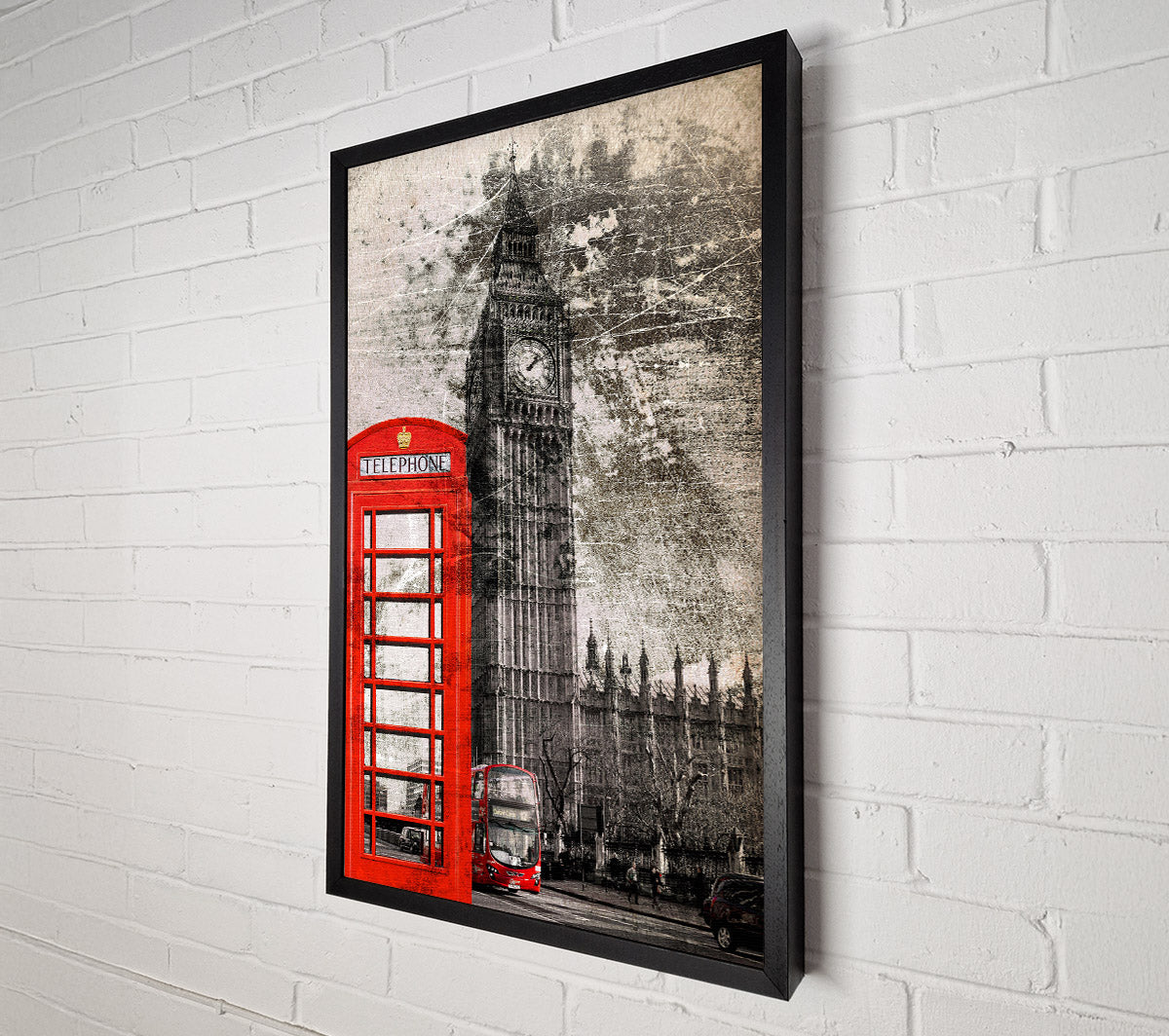Retro Big Ben Canvas Wall Art