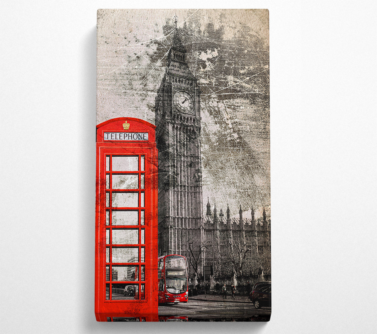 Retro Big Ben Canvas Wall Art