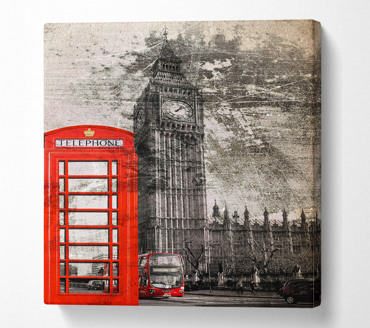 Retro Big Ben Canvas Wall Art