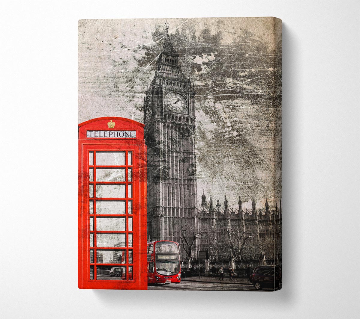 Retro Big Ben Canvas Wall Art