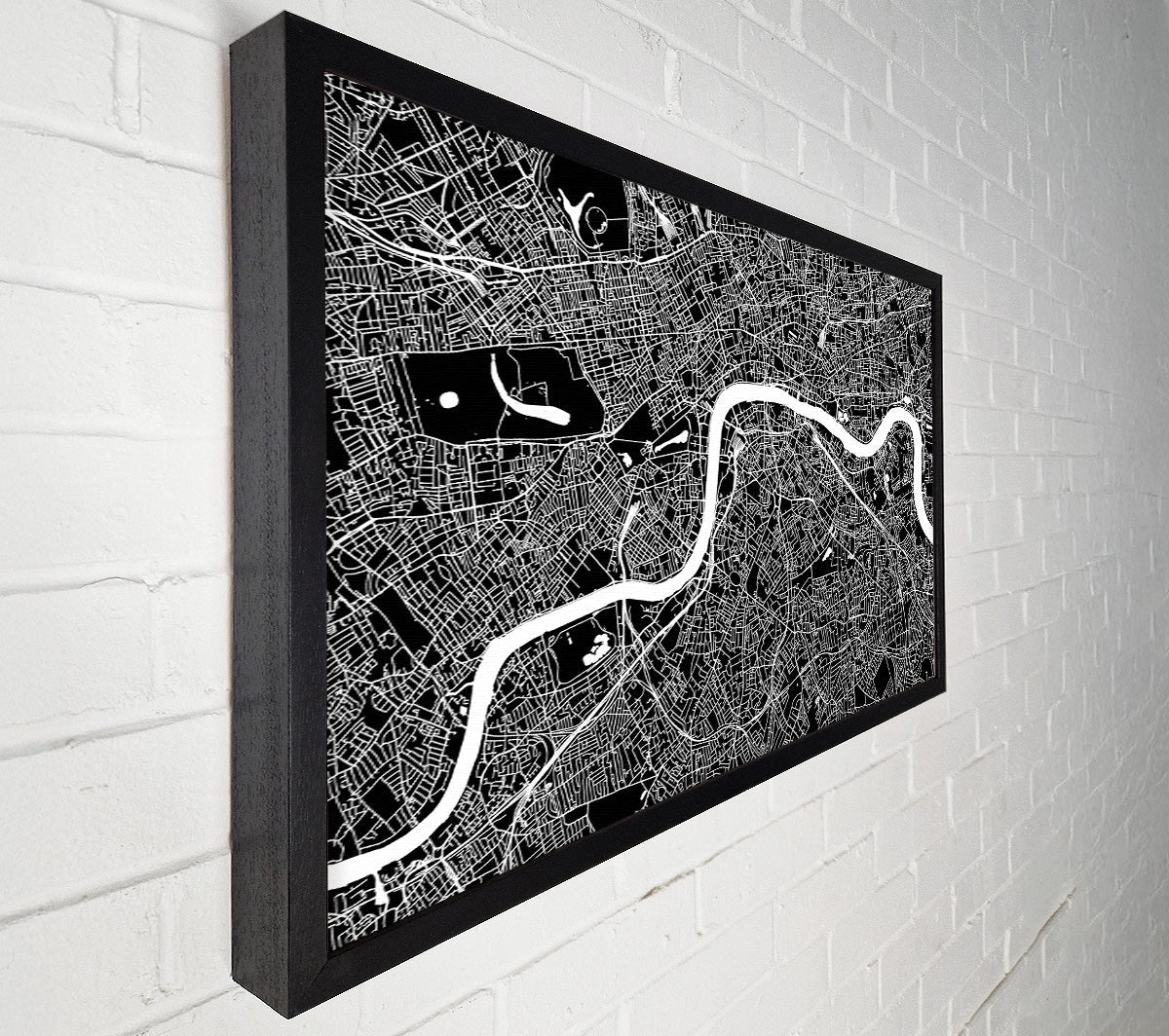 The Map Of London Thames 5 Canvas Wall Art