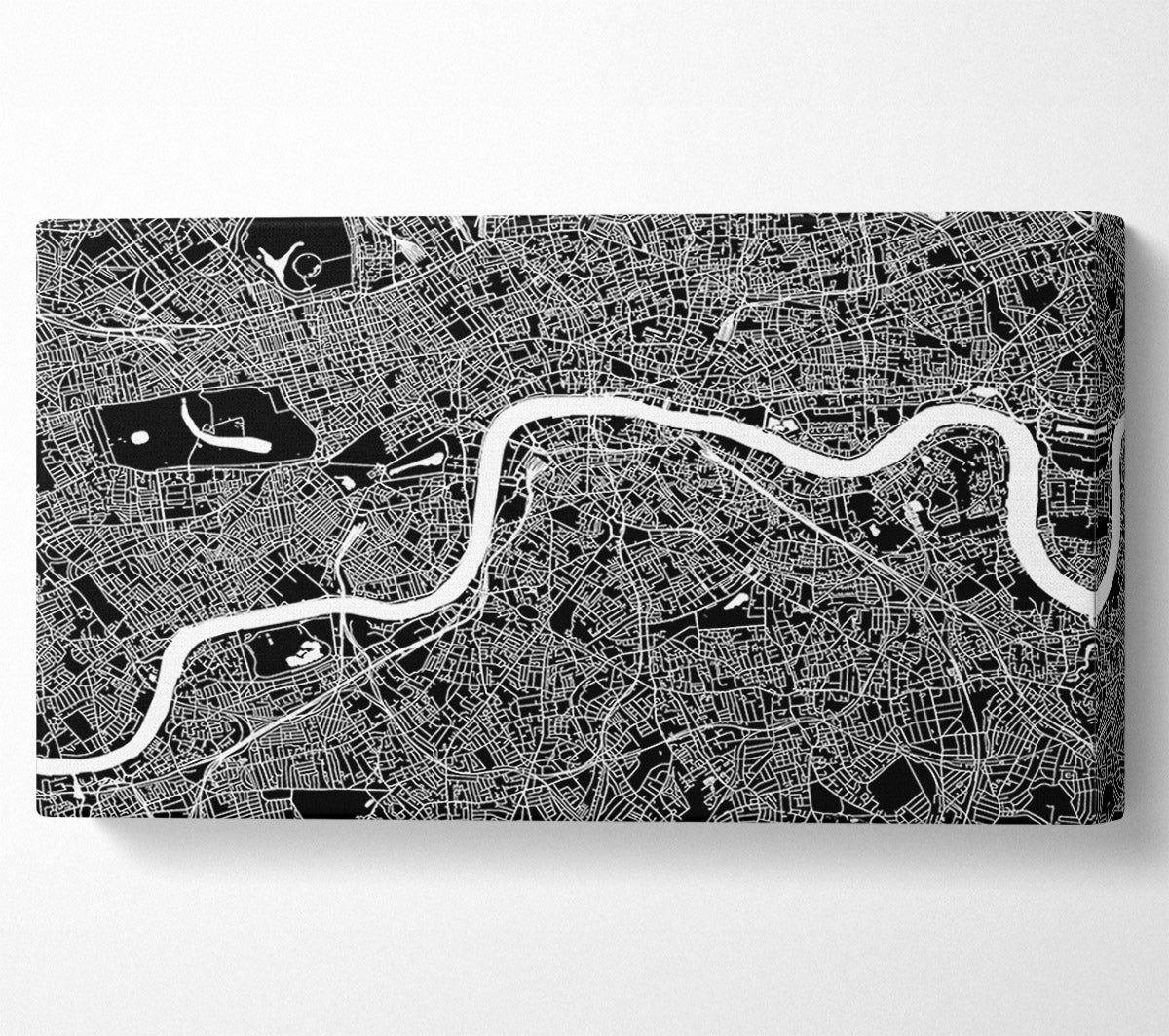 The Map Of London Thames 5 Canvas Wall Art