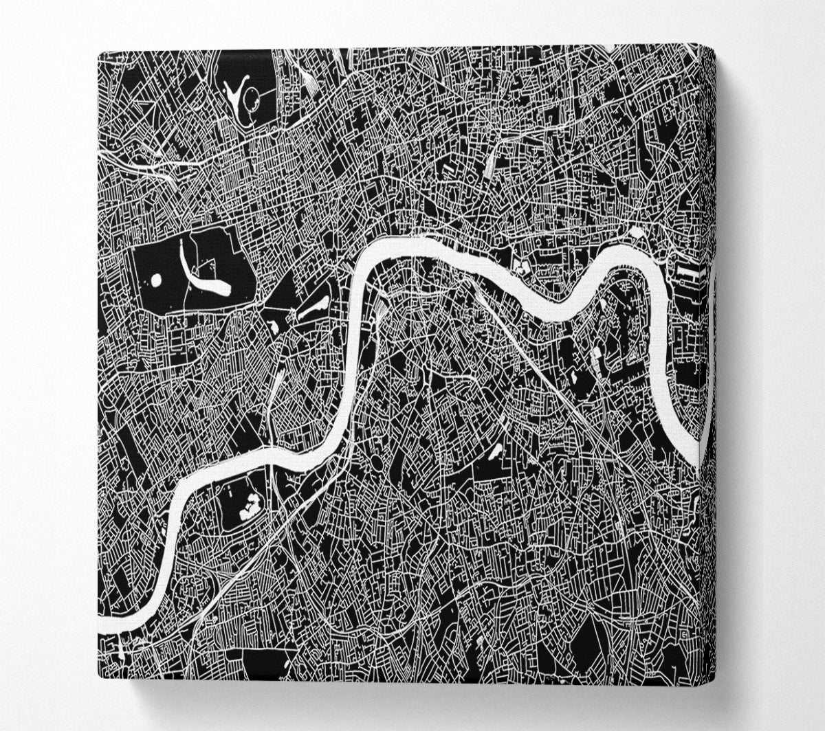 The Map Of London Thames 5 Canvas Wall Art