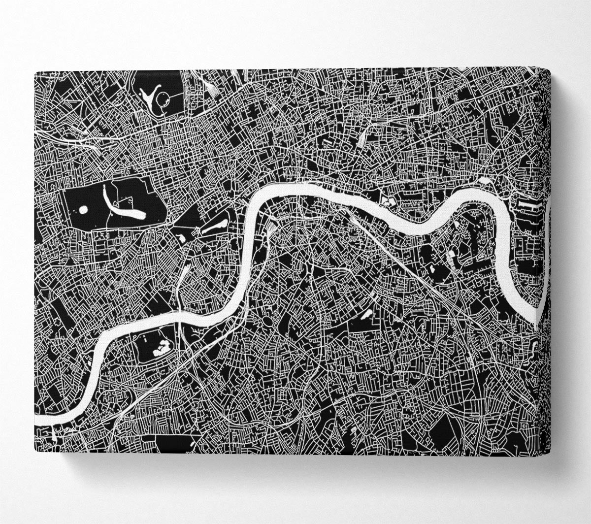 The Map Of London Thames 5 Canvas Wall Art