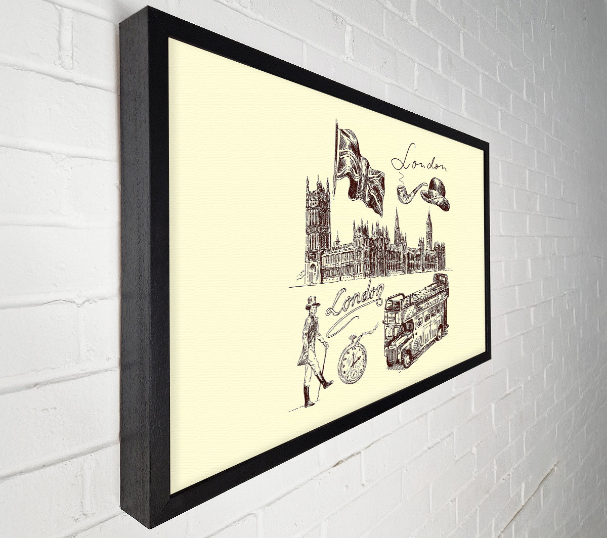 Retro City Canvas Wall Art