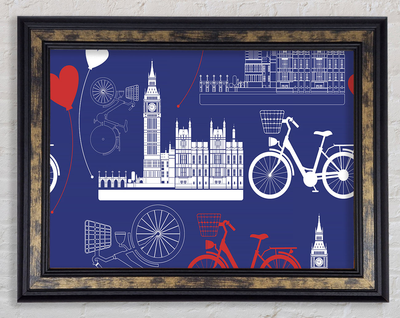 Cycling Around The City Framed Print