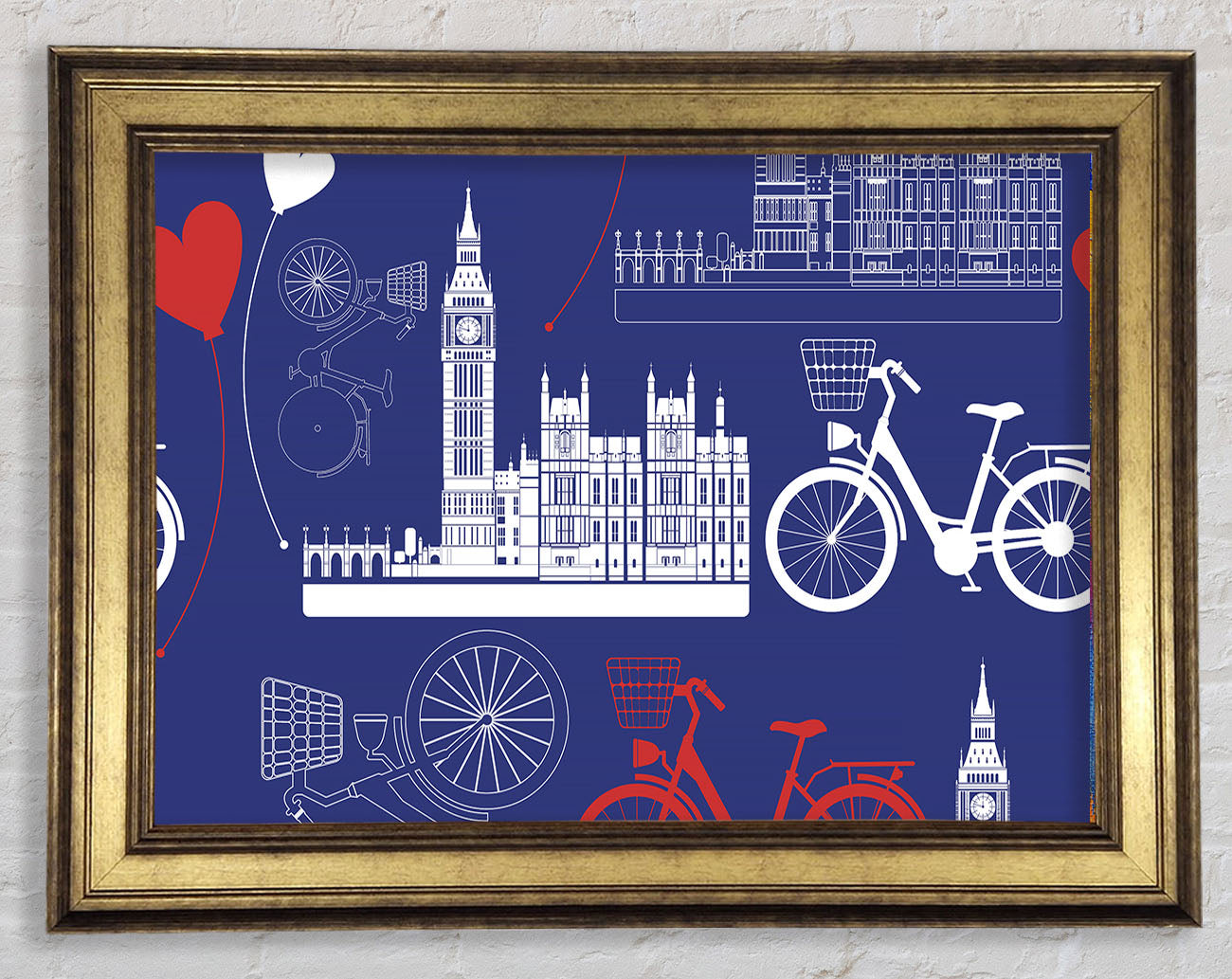Cycling Around The City Framed Print
