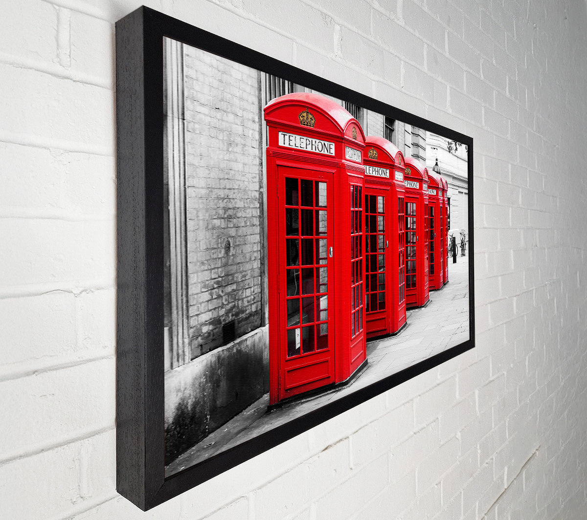 Red Telephone Box LineUp Canvas Wall Art