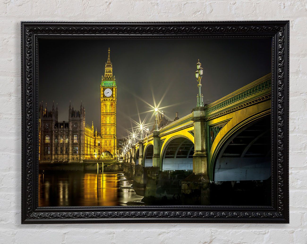 Golden Glow Of Big Ben Framed Print