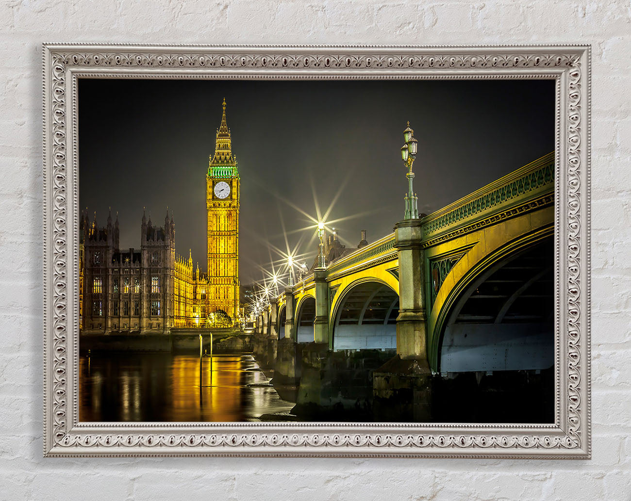 Golden Glow Of Big Ben Framed Print