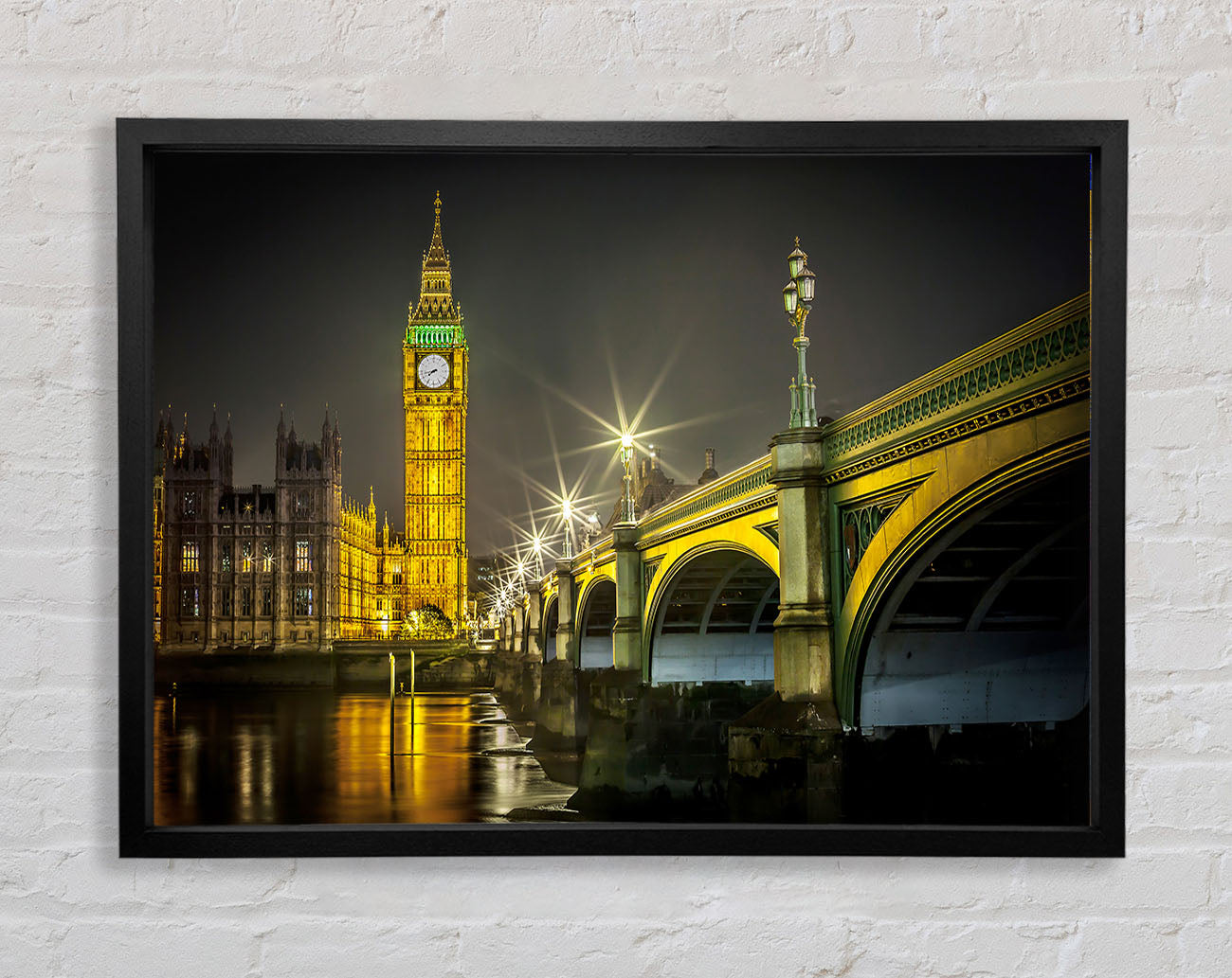 Golden Glow Of Big Ben Framed Print