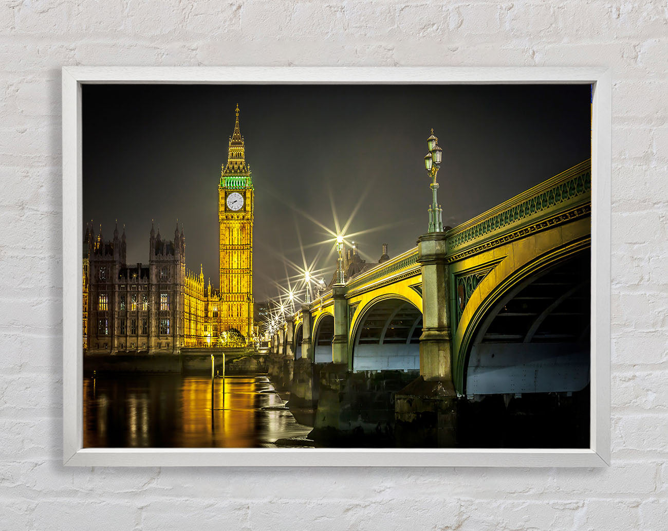 Golden Glow Of Big Ben Framed Print