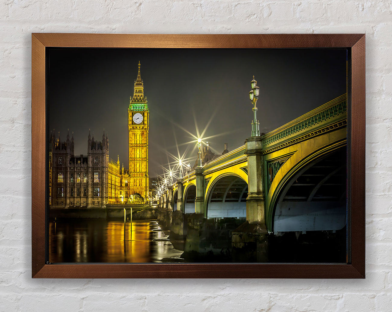 Golden Glow Of Big Ben Framed Print