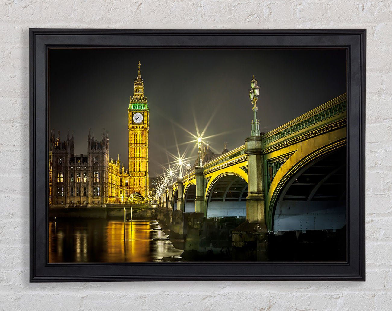 Golden Glow Of Big Ben Framed Print