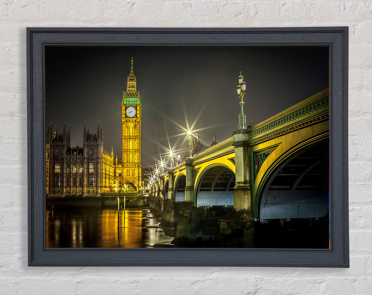Golden Glow Of Big Ben Framed Print