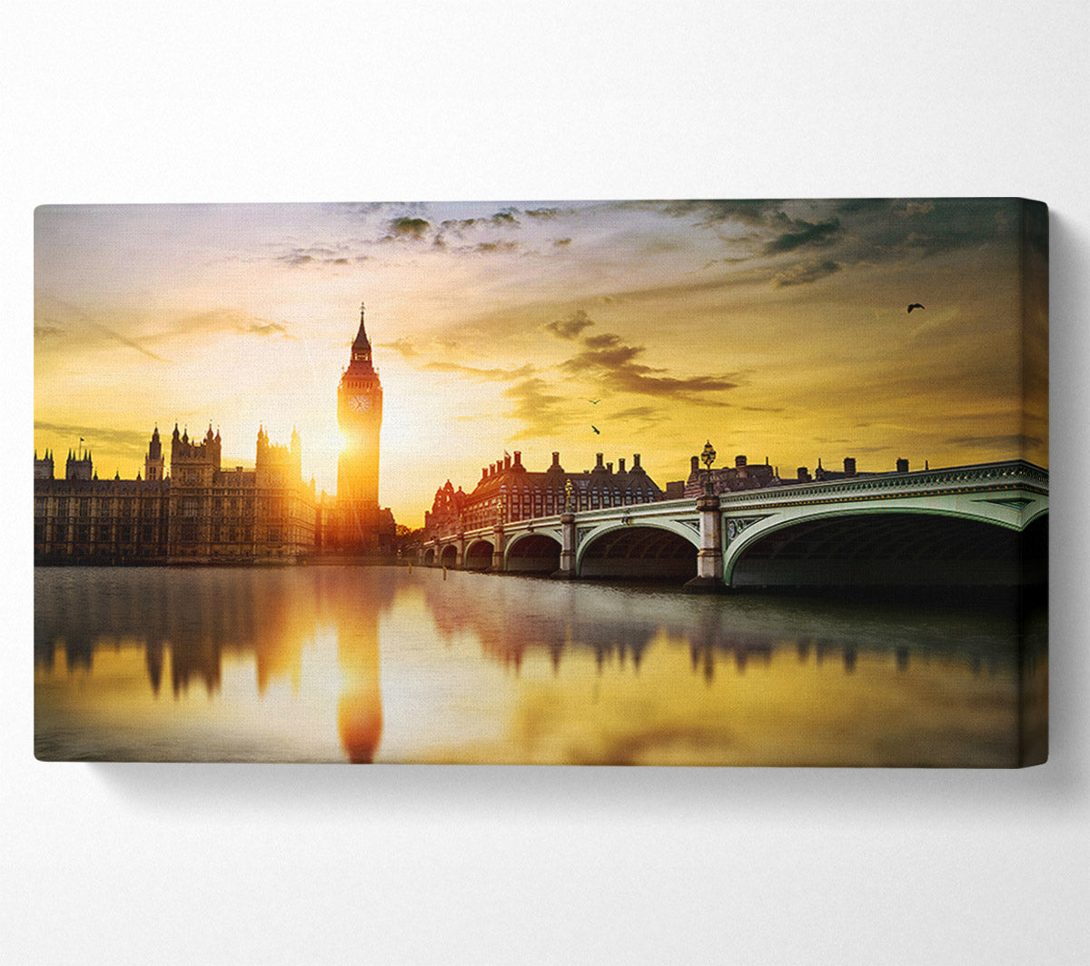 Sunset Through Big Ben Canvas Wall Art