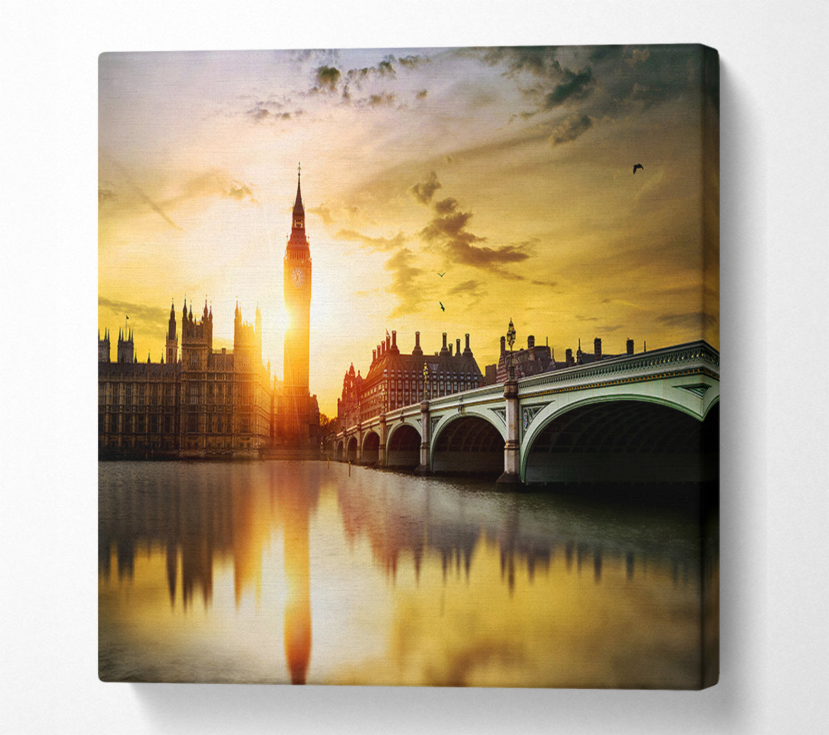 Sunset Through Big Ben Canvas Wall Art