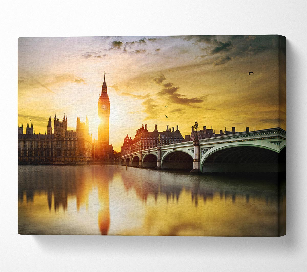 Sunset Through Big Ben Canvas Wall Art