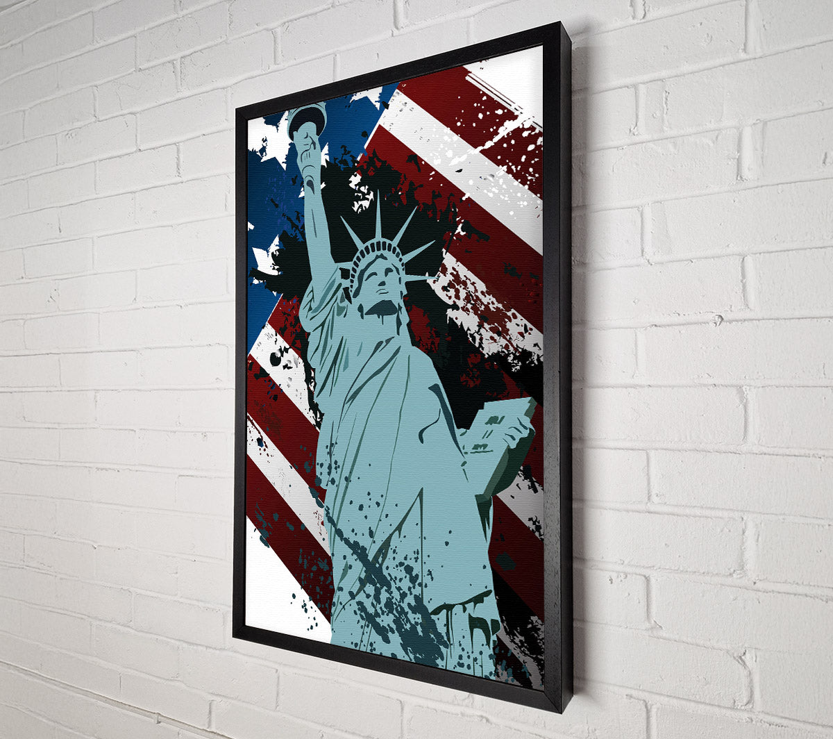 Retro Statue of Liberty Canvas Wall Art