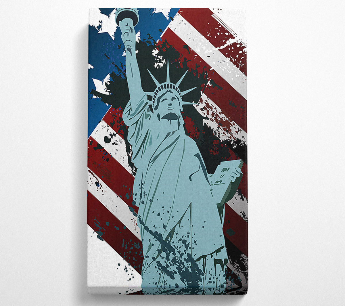 Retro Statue of Liberty Canvas Wall Art