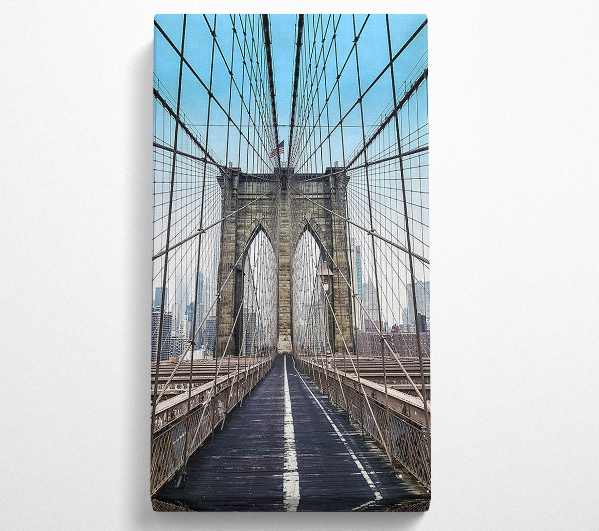 Structure Of Brooklyn Bridge 1 Canvas Wall Art