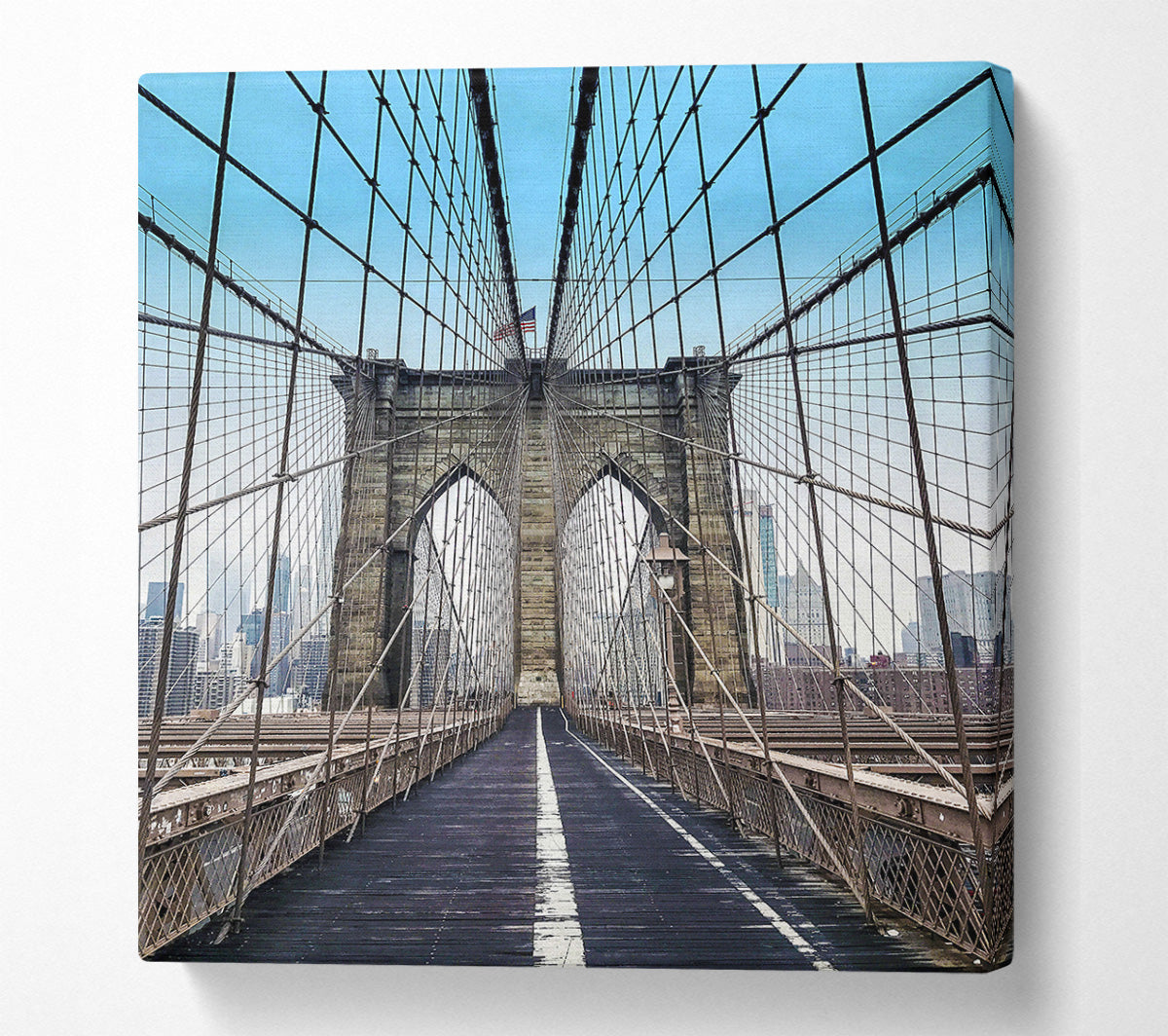 Structure Of Brooklyn Bridge 1 Canvas Wall Art
