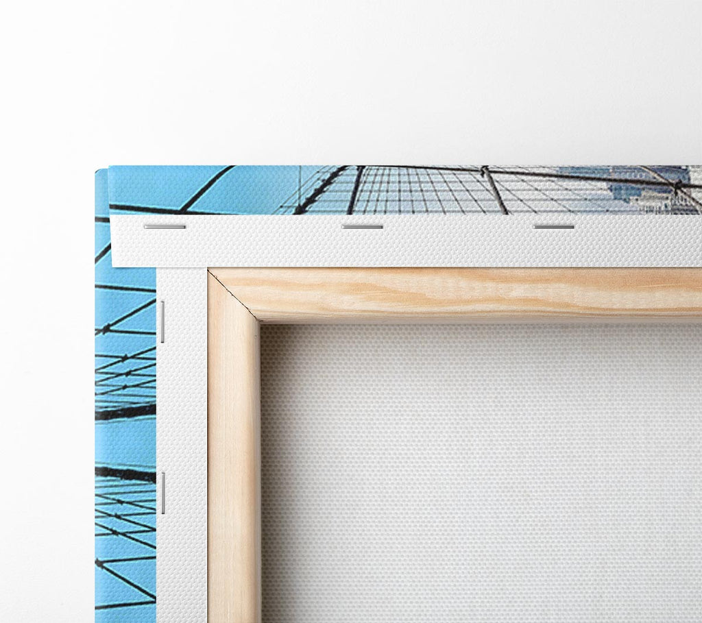 Structure Of Brooklyn Bridge 1 Canvas Wall Art