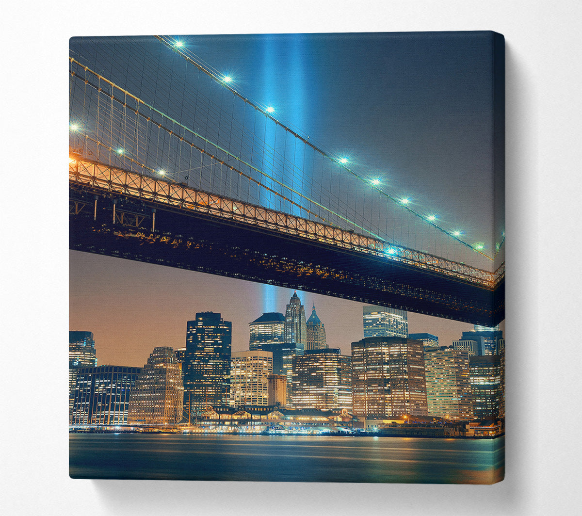 Twin Tower Remembrance Through The Bridge Canvas Wall Art