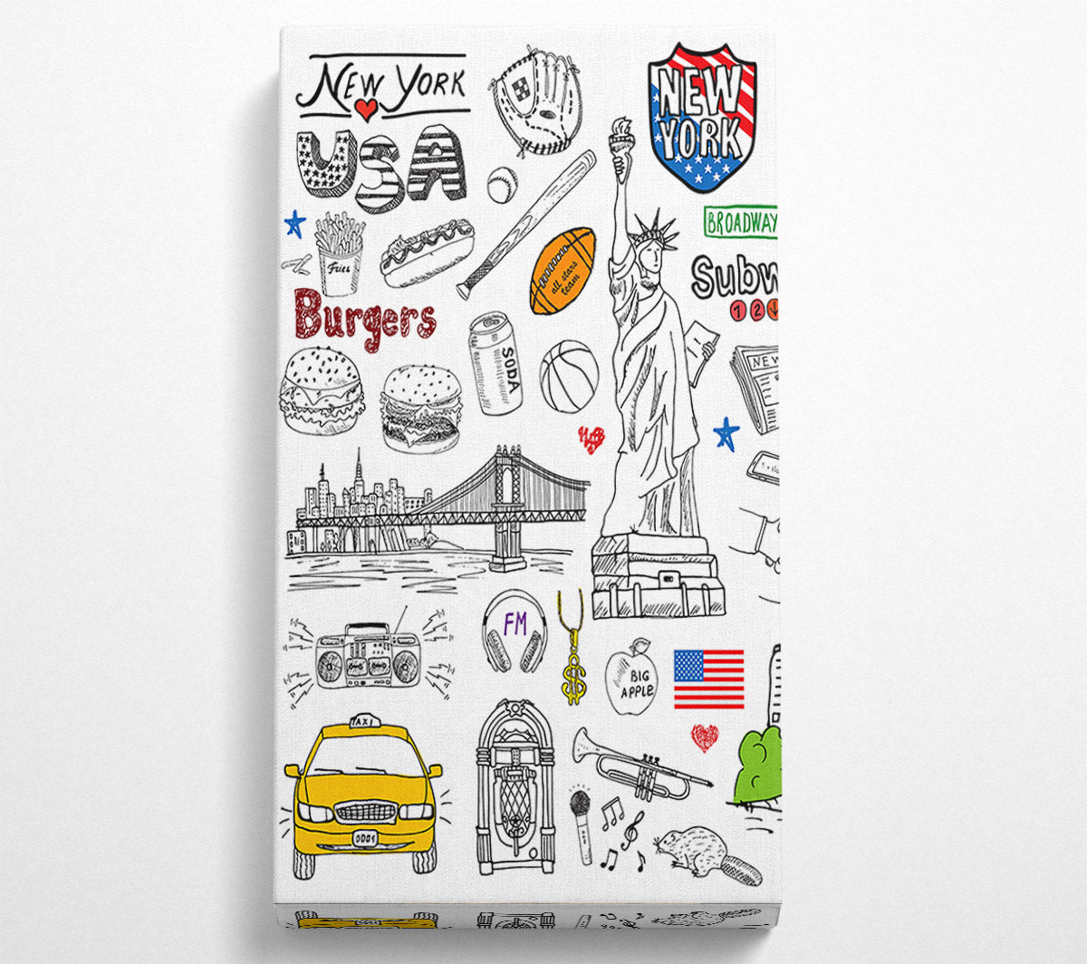 Sightseeing In NYC Canvas Wall Art