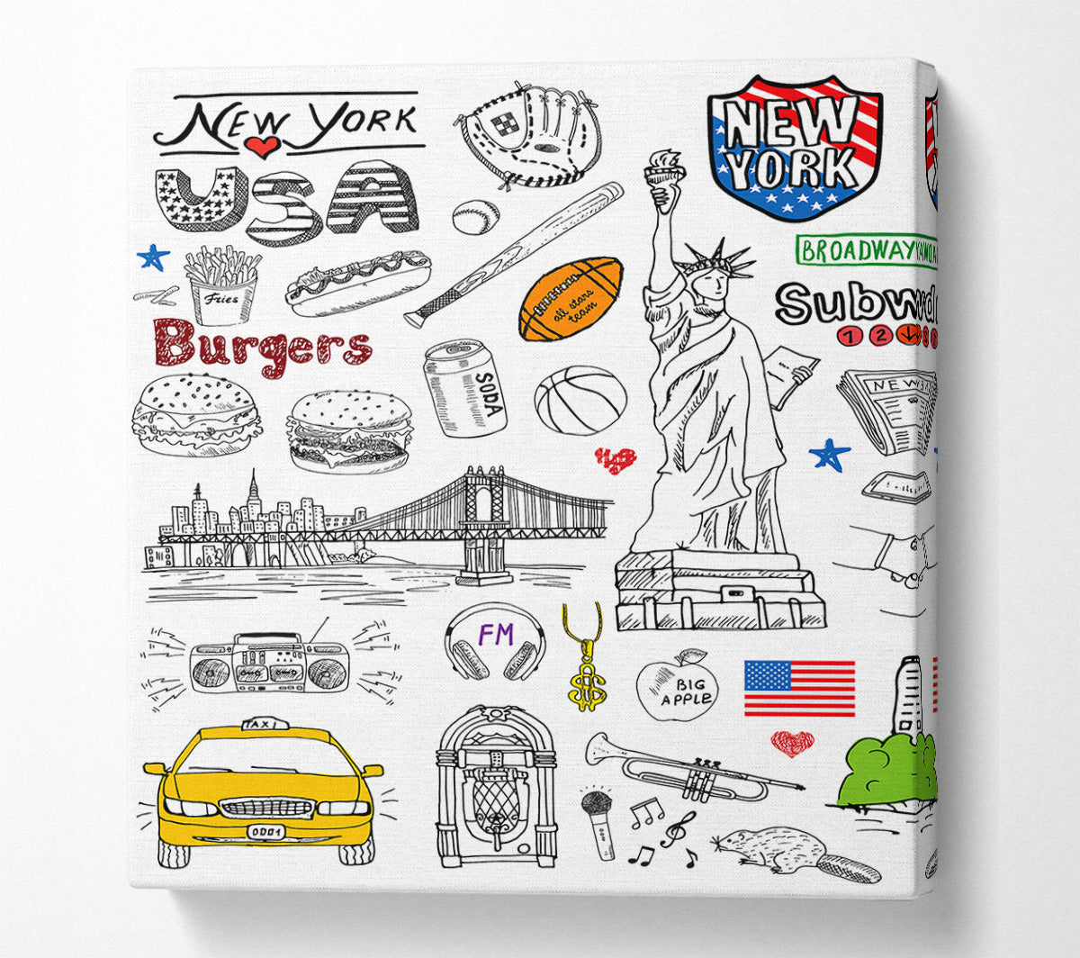 Sightseeing In NYC Canvas Wall Art