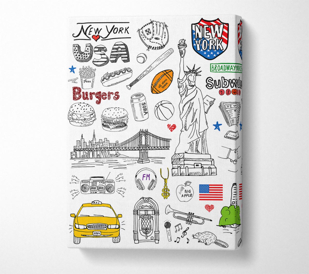 Sightseeing In NYC Canvas Wall Art