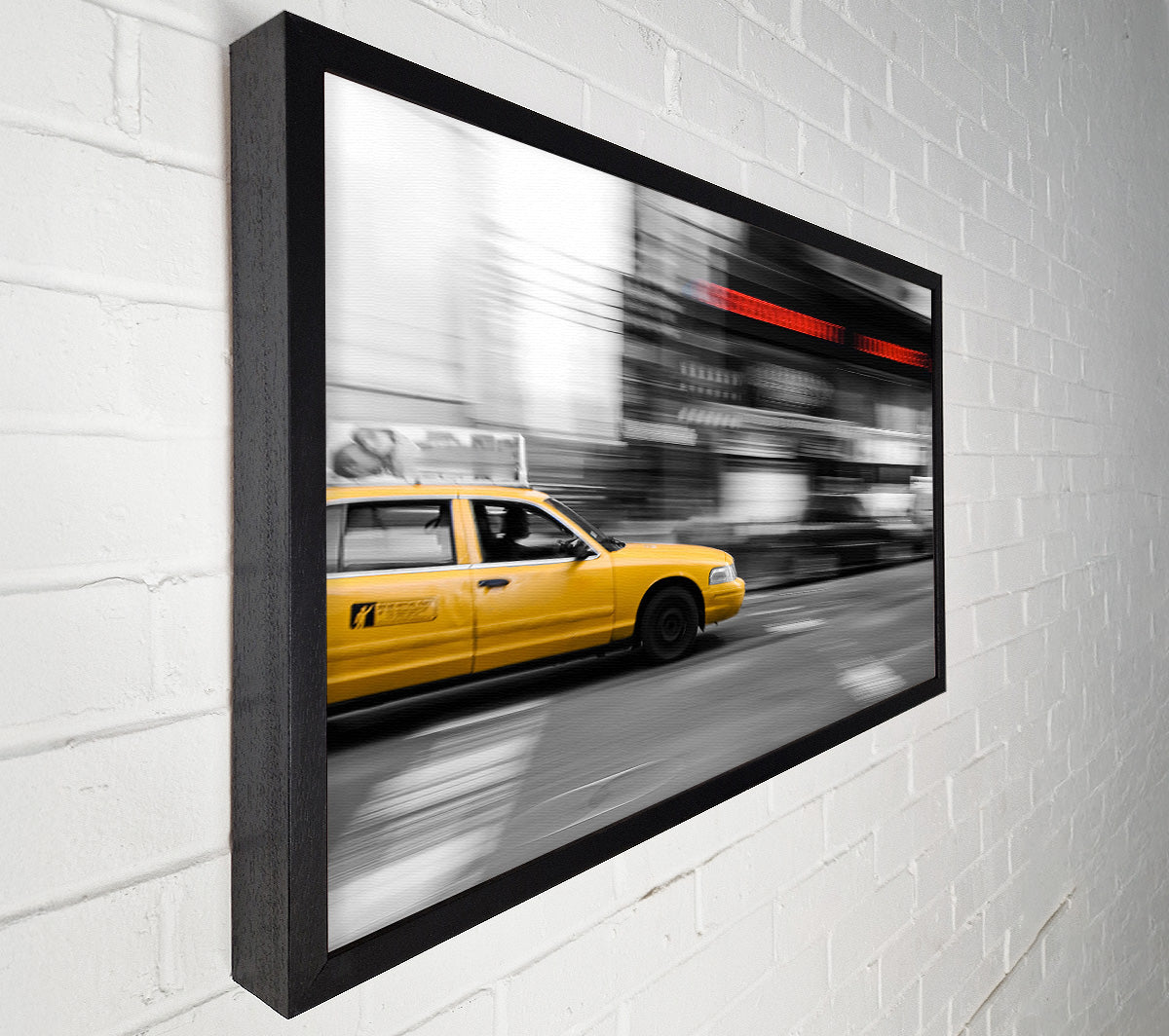 Movement Of The Yellow Cab Canvas Wall Art