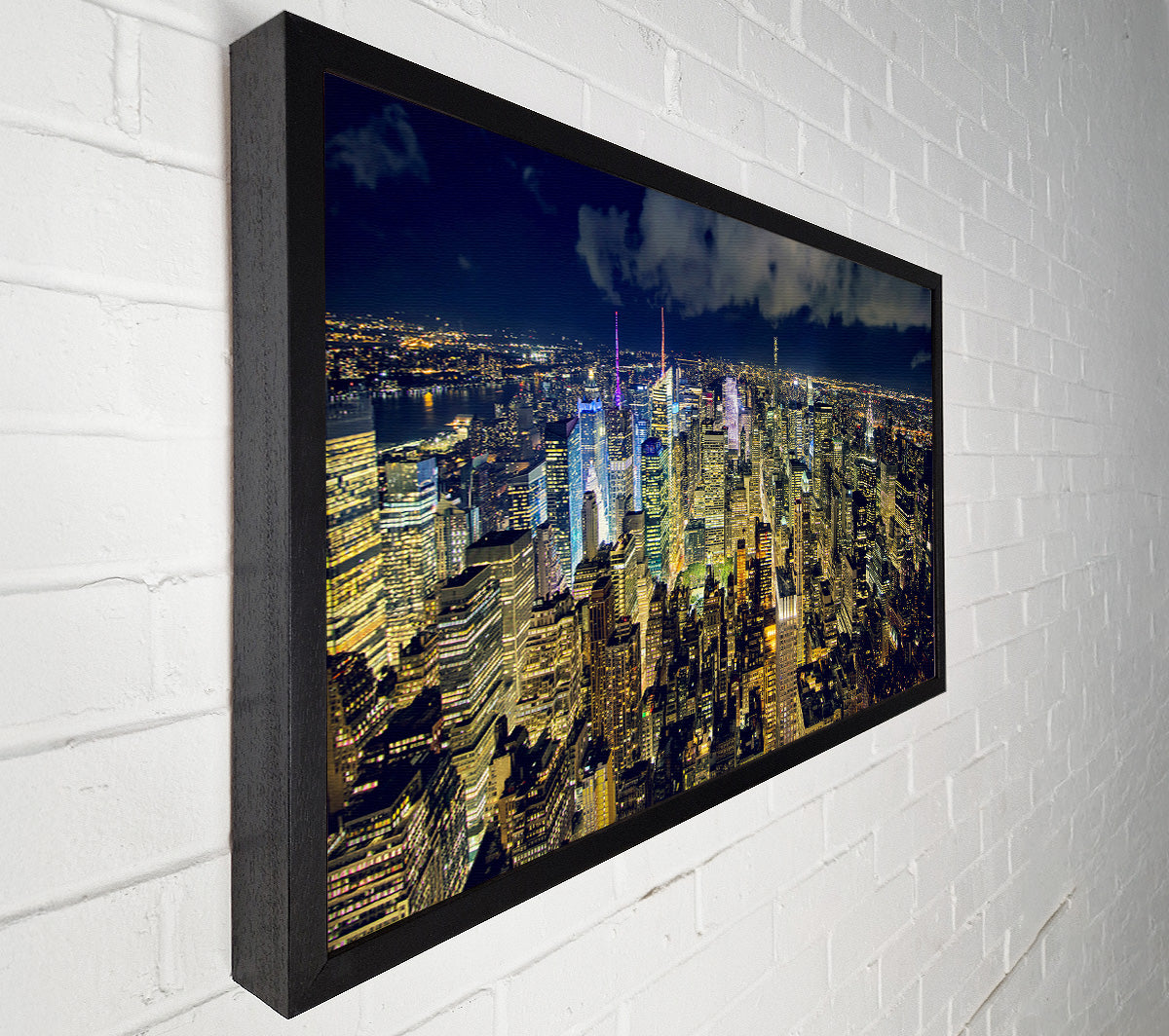 Yellow City Lights Canvas Wall Art