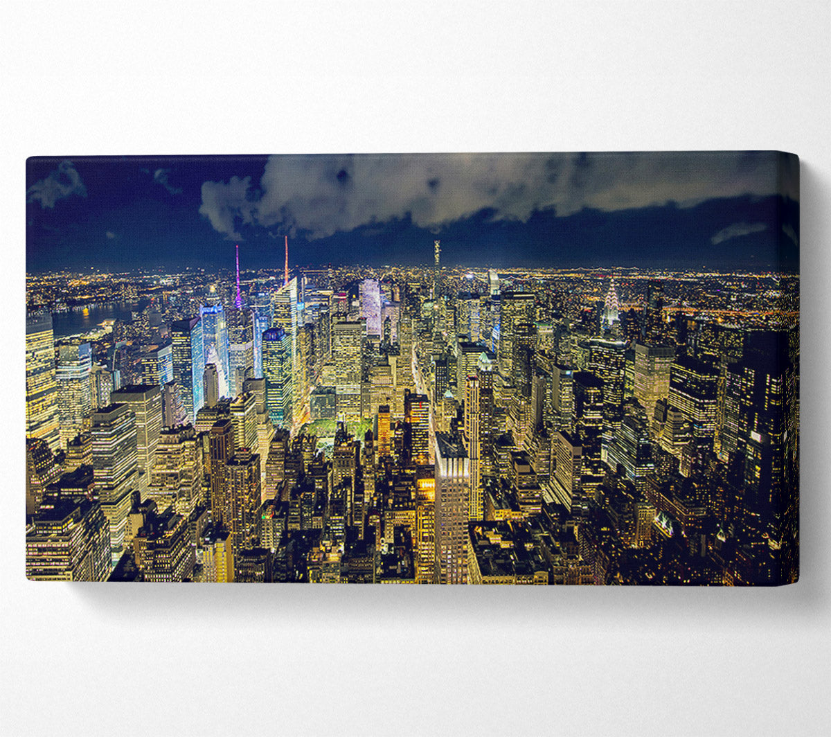 Yellow City Lights Canvas Wall Art