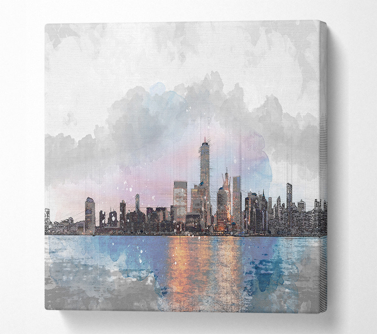 Watercolour NYC Canvas Wall Art