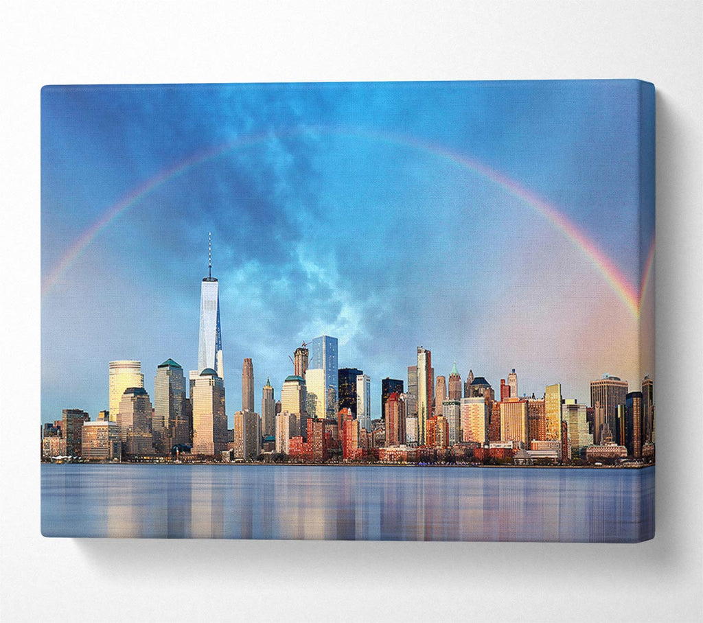Rainbow Over The Big Apple Canvas Wall Art