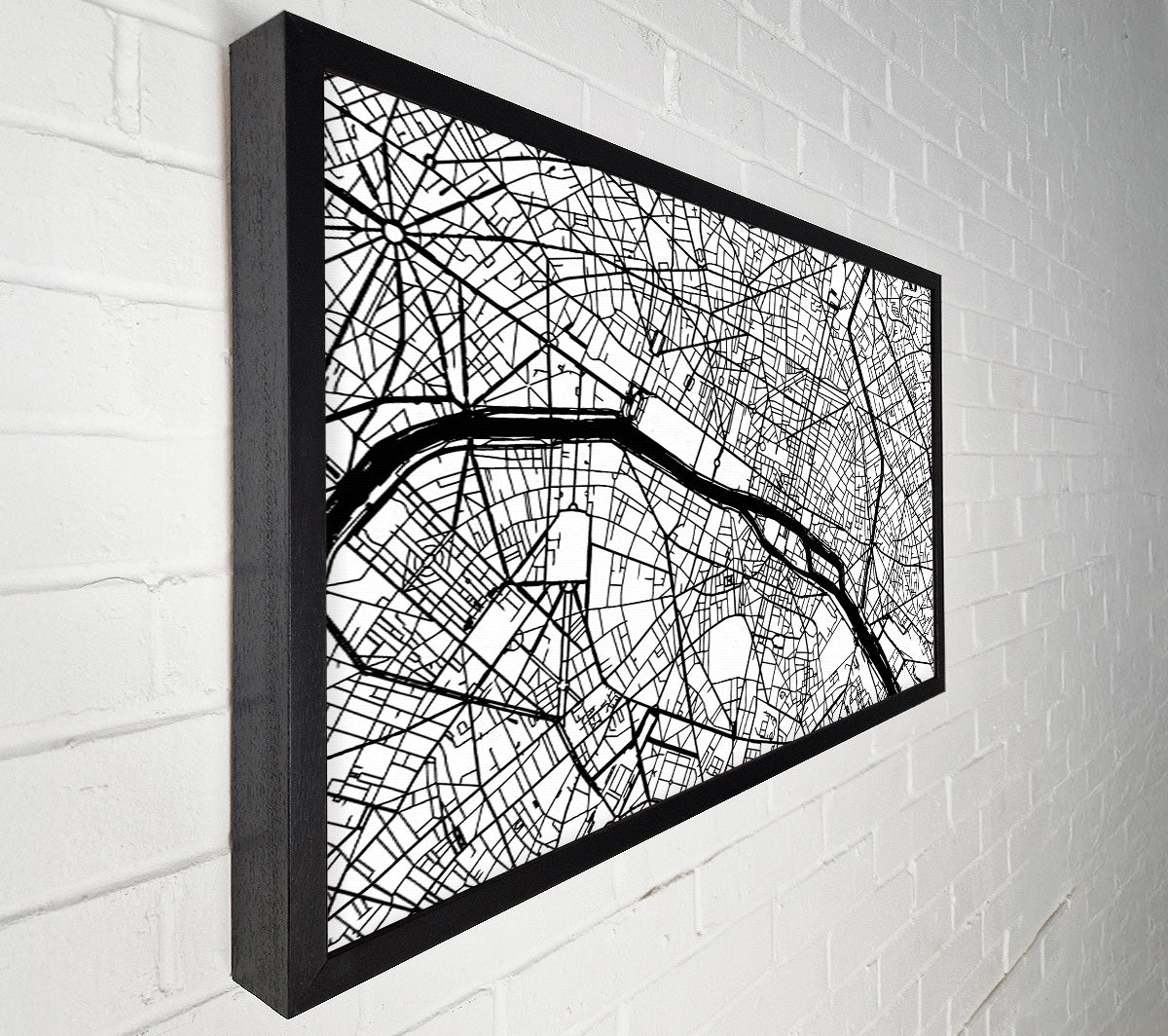 Map Of The City 3 Paris Canvas Print
