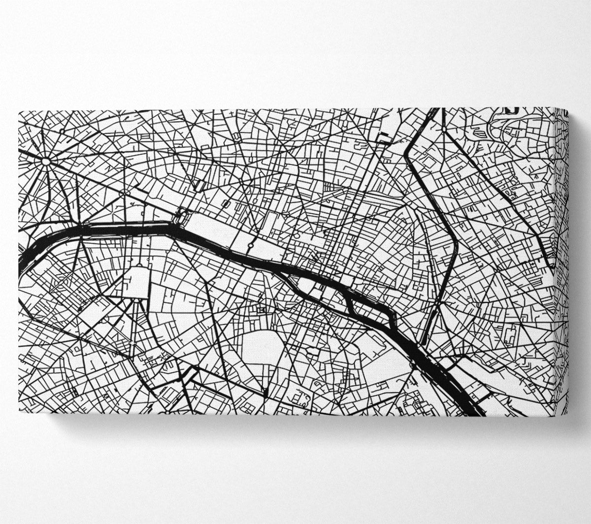 Map Of The City 3 Paris Canvas Print