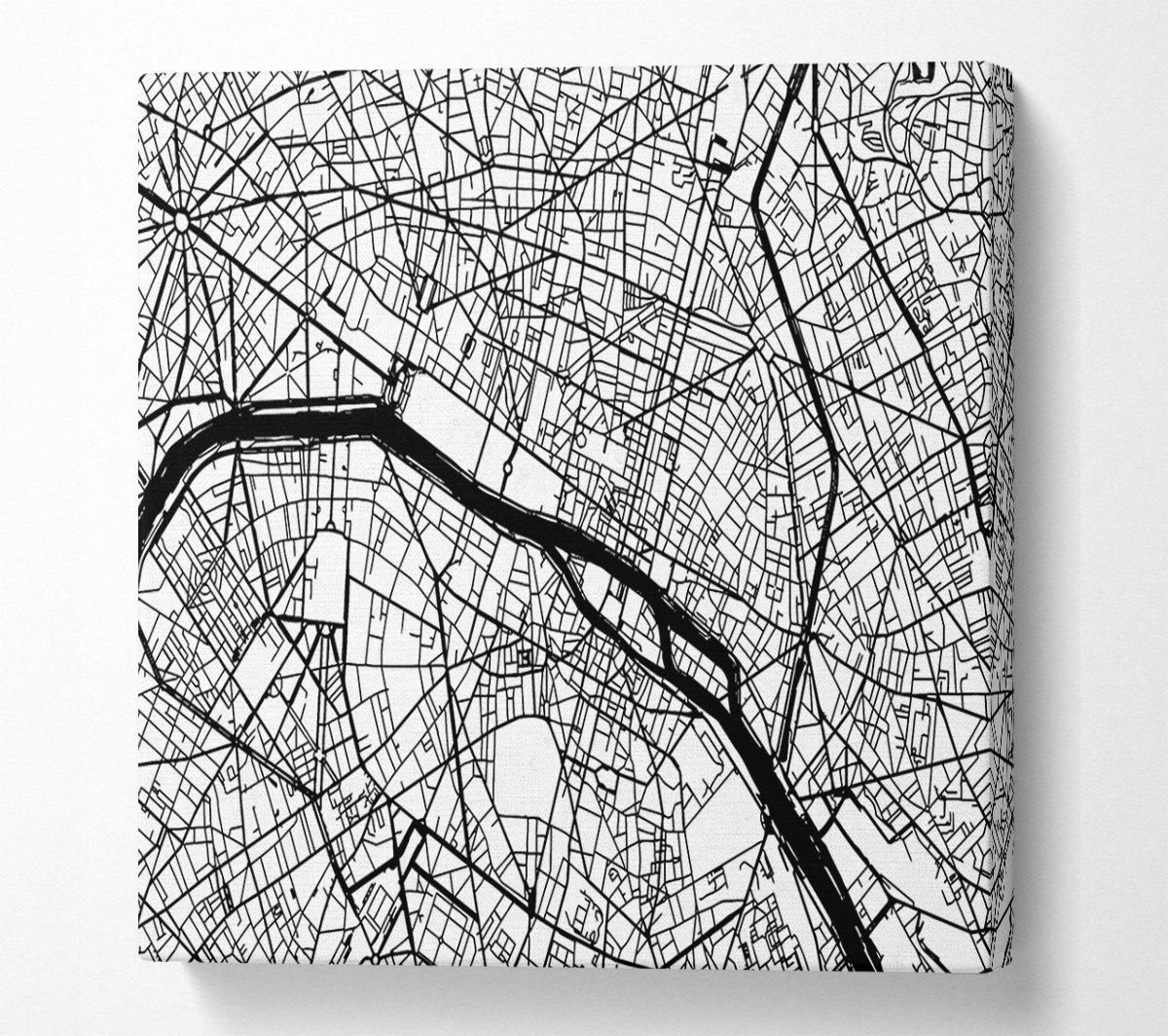 Map Of The City 3 Paris Canvas Print