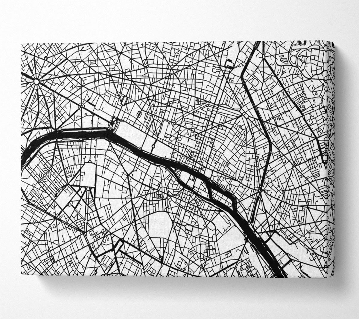 Map Of The City 3 Paris Canvas Print